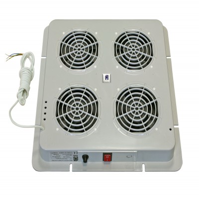 Вентиляторный модуль с 4 вентиляторами управляемым термостатом для шкафов Eco&Euro line, серый, Esta