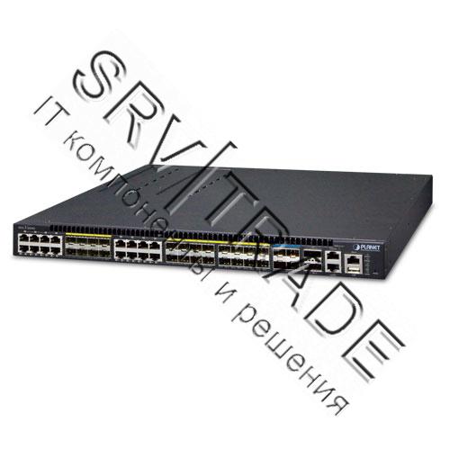 Коммутатор PLANET XGS3-S16C8S4X 24-Port Gigabit (16-Port TP/SFP combo + 8-Port 100/1000X SFP) + 4-Po