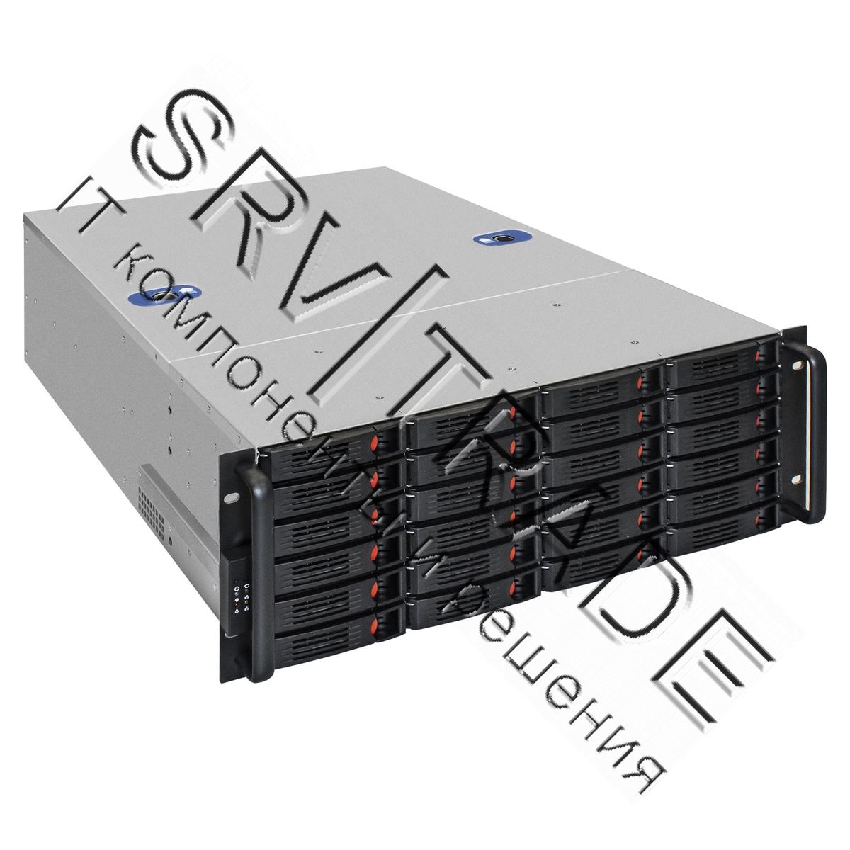 Серверный корпус ExeGate Pro 4U660-HS24 <RM 19", высота 4U, глубина 660, БП 500ADS, 24xHotSwap, USB>