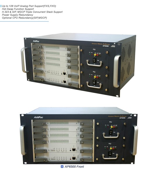 AP6500 шасси для установки 4 модулей MGSA,  неблокируемая коммутация, 2x10/100/1000T, предустановлен