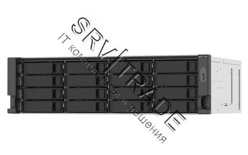 Сетевой RAID-накопитель, 16 отсеков 3,5"/2,5", 2 порта 2,5 GbE BASE-T, стоечное исполнение, 2 блока 