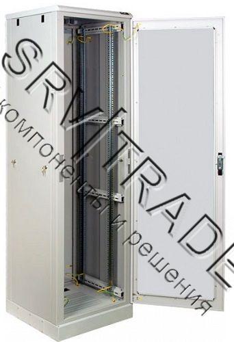 TLK Напольный шкаф 19", 33U, стеклянная дверь, Ш600хВ1665хГ800мм, в разобранном виде, серый
