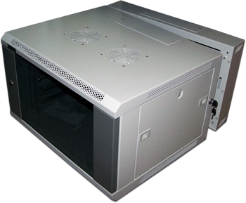 Шкаф TWT-CBW3G-6U-6x6-GY настенный серии Pro, 3-секционный, 6U 600x600