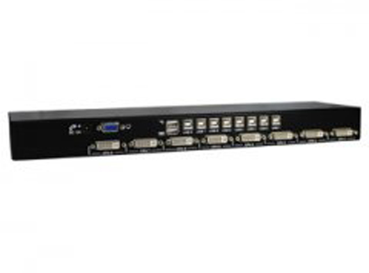 Модуль DVI KVM, 8 портов DVI + USB, OSD-меню, крепление 19", для LCD  панелей Rextron