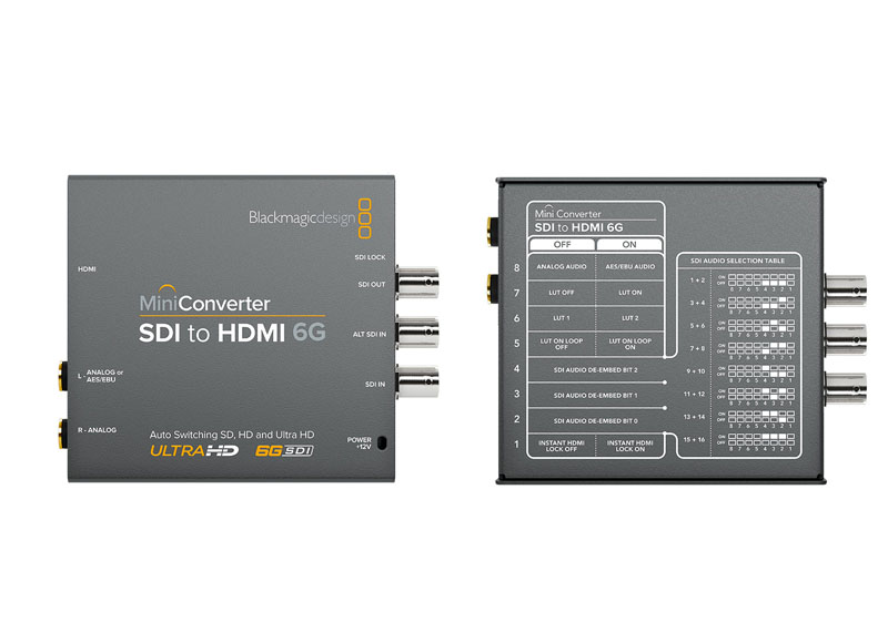Преобразователь Blackmagic CONVMBSH4K6G SDI в HDMI 4K для SD, HD и Ultra HD с аналоговым и AES-звук