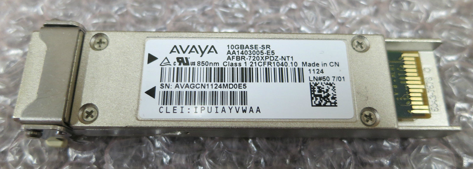 Трансивер Avaya 10GBASE-LR AA1403011-E6 1-port 10GBASE-LR Small Form Factor Pluggable Plus (SFP+) 10