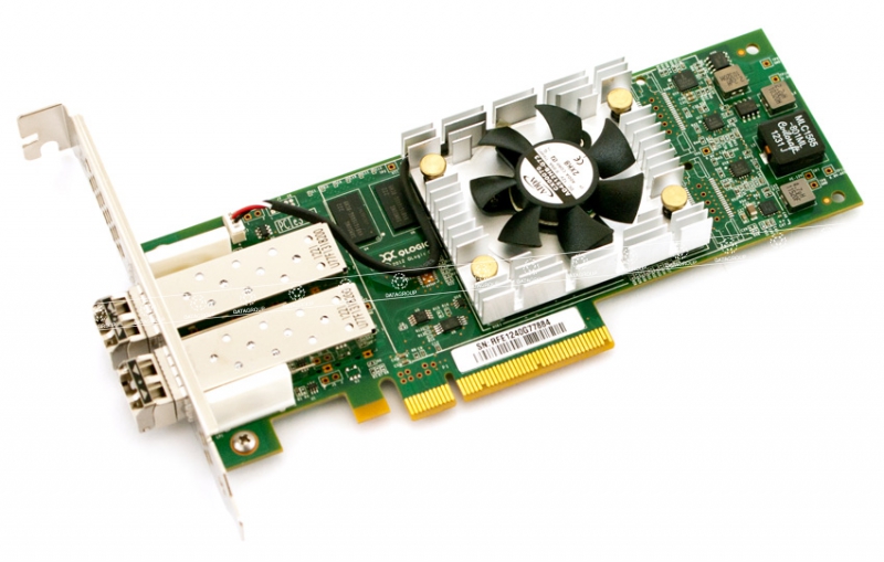 Контроллер Qlogic QLE8362-SR-CK 10Gb Dual Port FCoE & iSCSI CNA, x8 PCIe, LC multi-mode optic