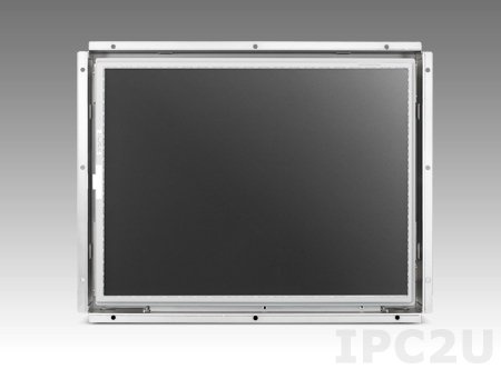 17" LCD 1280 x 1024 Open Frame дисплей, SXGA, 350нит, резистивный сенсорный экран, VGA, DVI, вход п