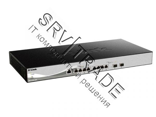 Коммутатор D-Link DXS-1210-10TS/A2A, 10 Gigabit Ethernet Smart Switch with 8-port 10GBASE-T and 2-po