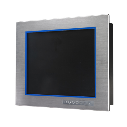 Промышленный 17" TFT LCD LED монитор, 1280x1024, яркость 350 нит, резистивный сенсорный экран (USB)