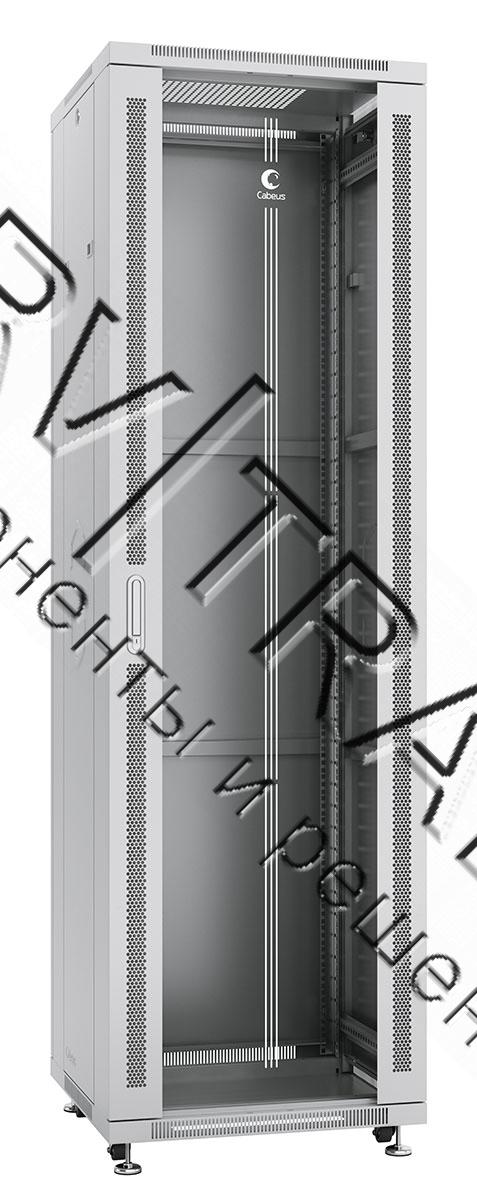 Шкаф телекоммуникационный 19" напольный 47U 600x1000x2277mm (ШхГхВ) передняя стеклянная и задняя спл