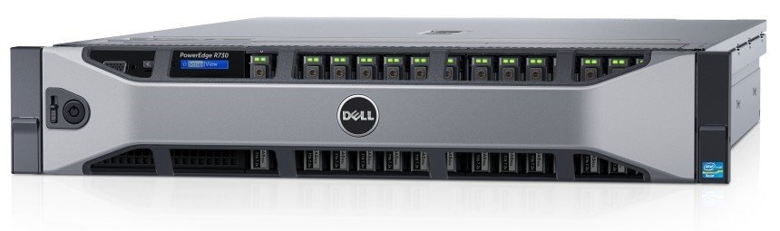 Сервер Dell PowerEdge R730XD (up to 12x3.5"+2*2.5"), E5-2620v4 (2.2Ghz) 8C 20M 8.0GT/s 85W, 16GB (1x