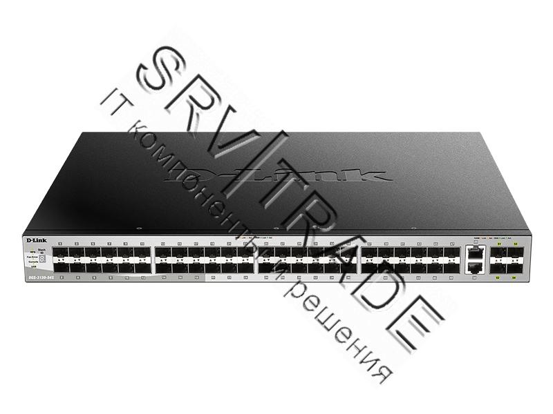 Коммутатор D-Link DGS-3130-54S/A1A, L2+ Managed Switch with 48 100/1000Base-X SFP ports and 2 10GBas
