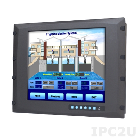 Промышленный 17" TFT LCD LED монитор, 1280x1024, яркость 350 нит, VGA, DVI-D, адаптeр питания 100-2