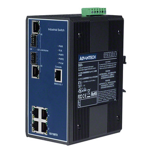 Управляемый коммутатор Ethernet, 4 порта Fast Ethernet RJ-45, 2 комбо порта Gigabit RJ-45/SFP, ADVA