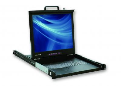Консоль Broadrack Unicorn 19 Single Rail console, 19'' LCD D-Sub,  PS/2 и USB, разрешение 1280*1024,