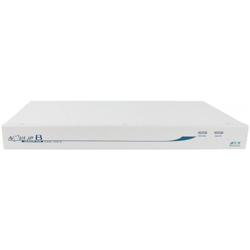 Переключатель REXTRON IP KVM 1U, 4 порта D-Sub(15-pin) + PS/2 или USB, LAN 10/100, RS232, экранное O