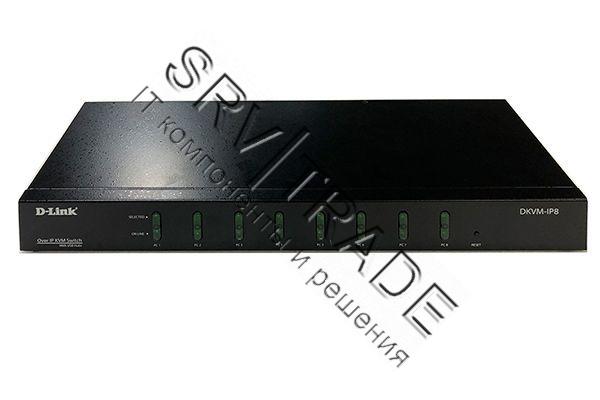 8-портовый переключатель D-link KVM-over-IP с портами VGA, 4 портами USB и 1 портом 10/100Base-TX DK