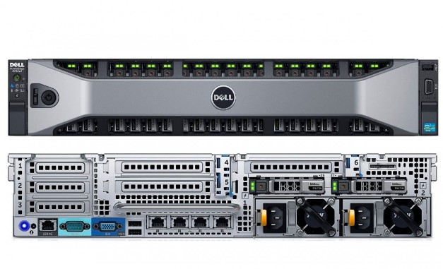 Сервер Dell PowerEdge R730 1xE5-2630v3 1x16Gb 2RRD x8 1x1Tb 7.2K 3.5" SATA RW H730 iD8En 5720 4P 2x7