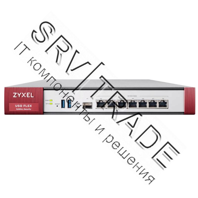 Межсетевой экран Zyxel ZyWALL USG FLEX 200, Rack, 3xWAN GE (2xRJ-45 и 1xSFP), 4xLAN/DMZ GE, 2xUSB3.0