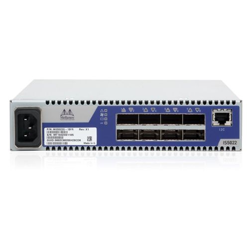Коммутатор Mellanox MIS5022Q-1BRR InfiniScale® IV QDR InfiniBand Switch, 8 QSFP ports, 1 power suppl