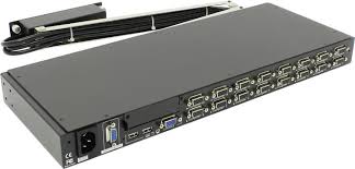 Модуль переключателя KVM 8 портов Сombo (PS/2 и USB), опционально: вторая консоль, IP модуль, разреш