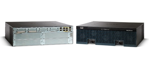 Маршрутизатор CISCO3925/K9 Cisco 3925 w/SPE100(3GE,4EHWIC,4DSP,2SM,256MBCF,1GBDRAM,IPB)