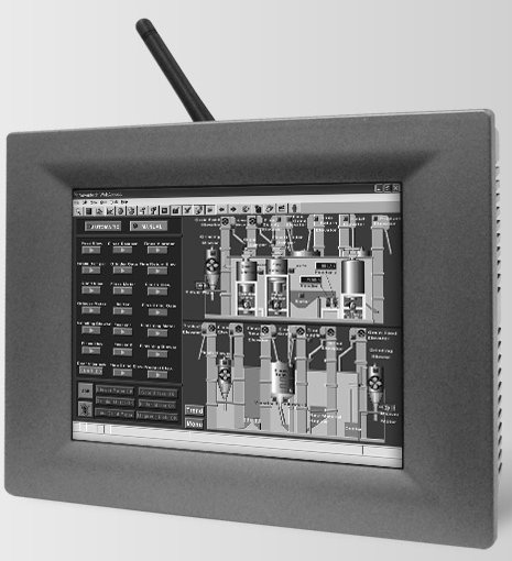 Панельная рабочая станция с 15" TFT LCD, алюминиевая передняя панель,  резистивный экран, Intel Ato