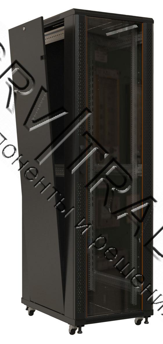 Hyperline TTR-2268-DD-RAL7035 Шкаф напольный 19-дюймовый, 22U, 1166x600х800 мм (ВхШхГ), передняя и з
