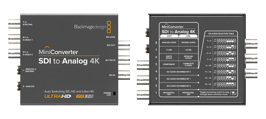 Преобразовантель Blackmagic CONVMASA4K SDI-сигнала в аналоговое видео с поддержкой SD, HD или Ultra