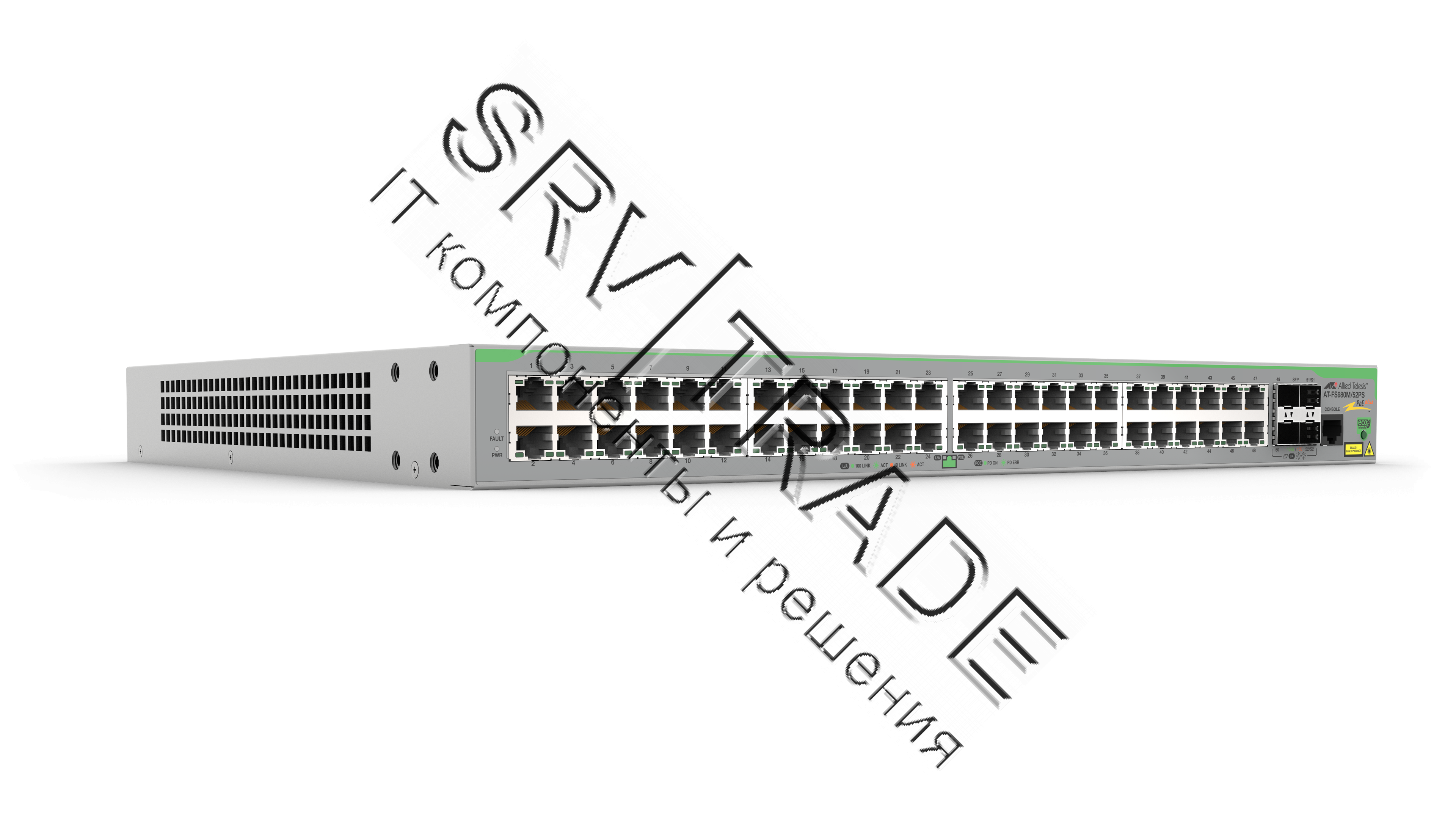 Коммутатор Allied telesis AT-FS980M/28-50 24 x 10/100T ports and 4 x 100/1000X SFP (2 for Stacking),
