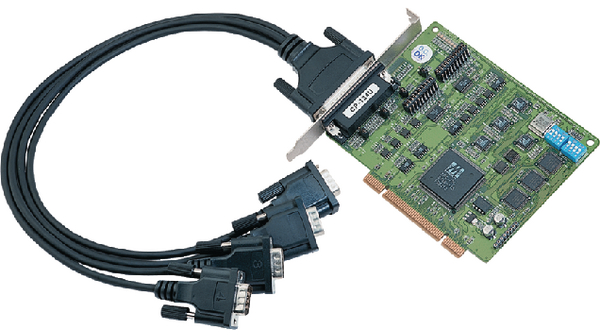 4-портовая плата RS-422/485 для шины Universal PCI, гальваническая изоляция 2 кВ, кабель DB9M MOXA
