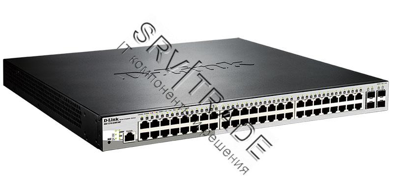 Коммутатор D-Link DGS-1210-52MP/ME/B1A, L2 Managed Switch with 48 10/100/1000Base-T ports and 4 1000