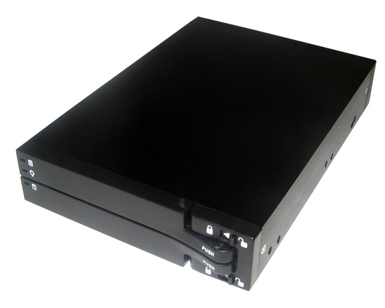 Корзина MOBILE RACK SATA METALL NR-HD9012 на 2х2.5 HDD для установки в 3.5", черный