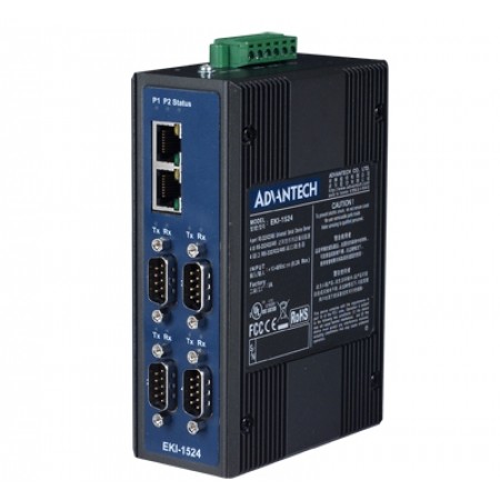 Шлюз передачи данных 4xRS-232/422/485 в Ethernet, ADVANTECH EKI-1524-AE