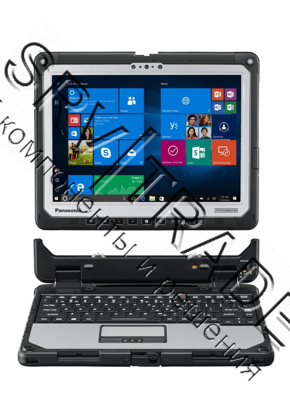 Гибридный ноутбук, CF-33AEHABT9 12"QHD, Multi-Touch, Digitizer Stylus, 8ГБ ОЗУ/256ГБ SSD, Win10 Pro 