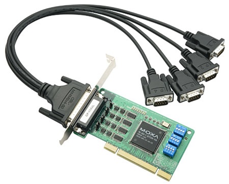 4-портовая низкопрофильная плата RS-232/422/485 для шины Universal PCI, гальваническая изоляция 2 к