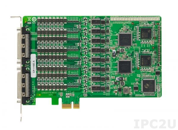 16-портовая плата RS-232/422/485 для шины PCI Express, защита от перенапряжения 4 кВ, без кабеля MO