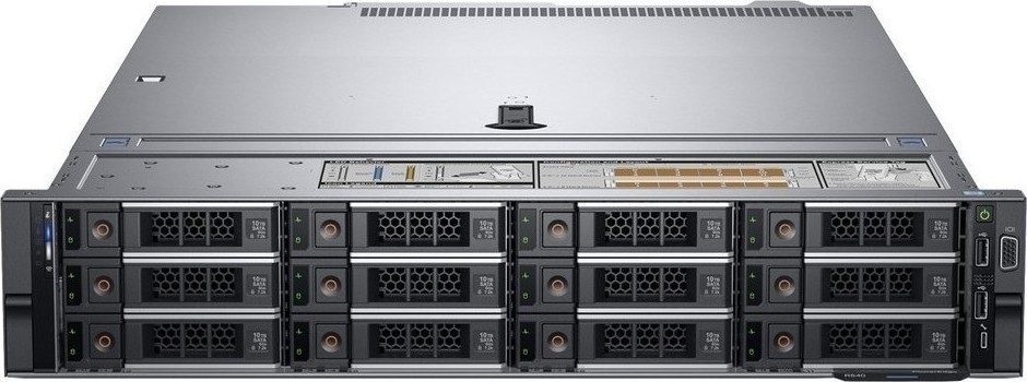 Сервер Dell PowerEdge R540 (up to 8x3.5", 1xFH, 3xLP), 2*Silver 4110 (2.1GHz, 11M, 9.6GT / s, 8C, 85