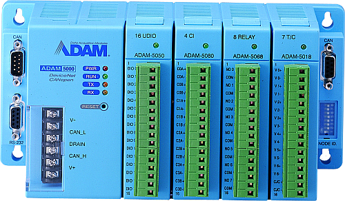 Устройство распределенного сбора данных и управления, 8 слотов, RS-485, ADVANTECH ADAM-5000E